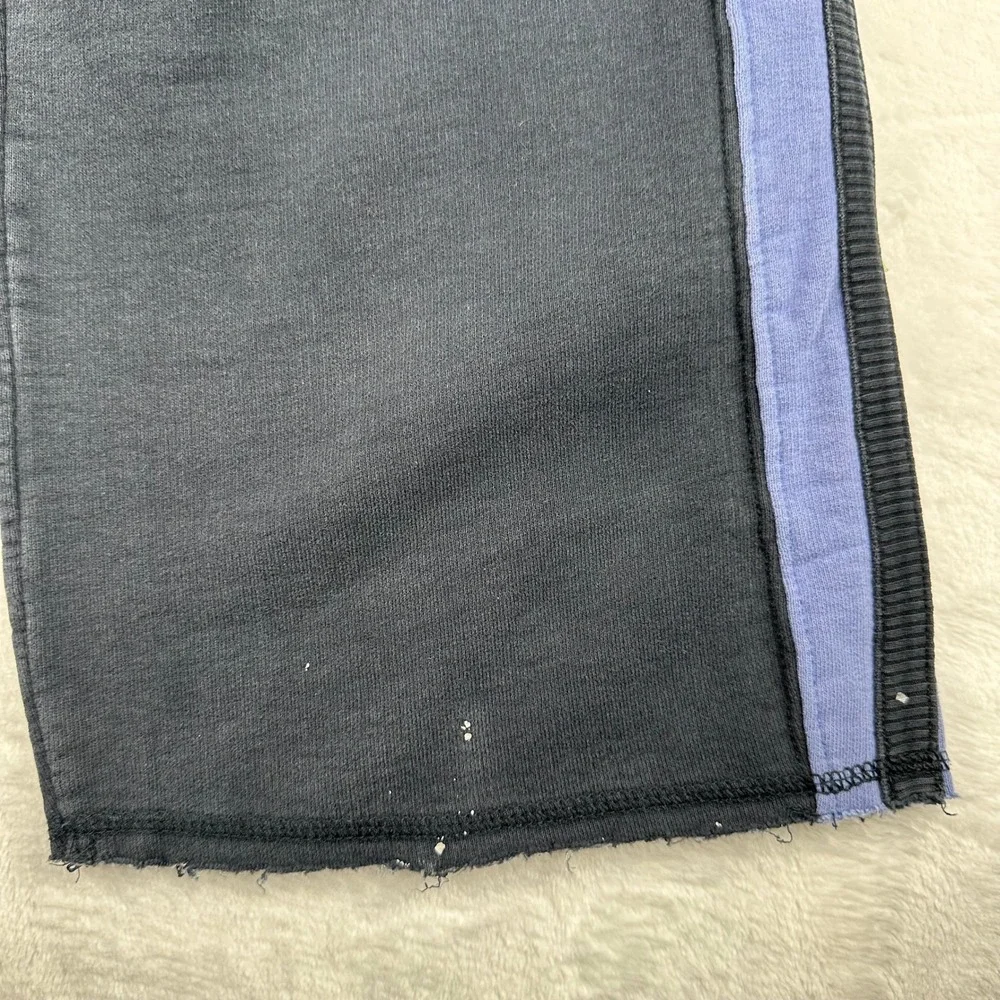 Superdry JPN 29 Mens Large Sweatpants Blue Side Stripe Fleece Lounge Joggers
